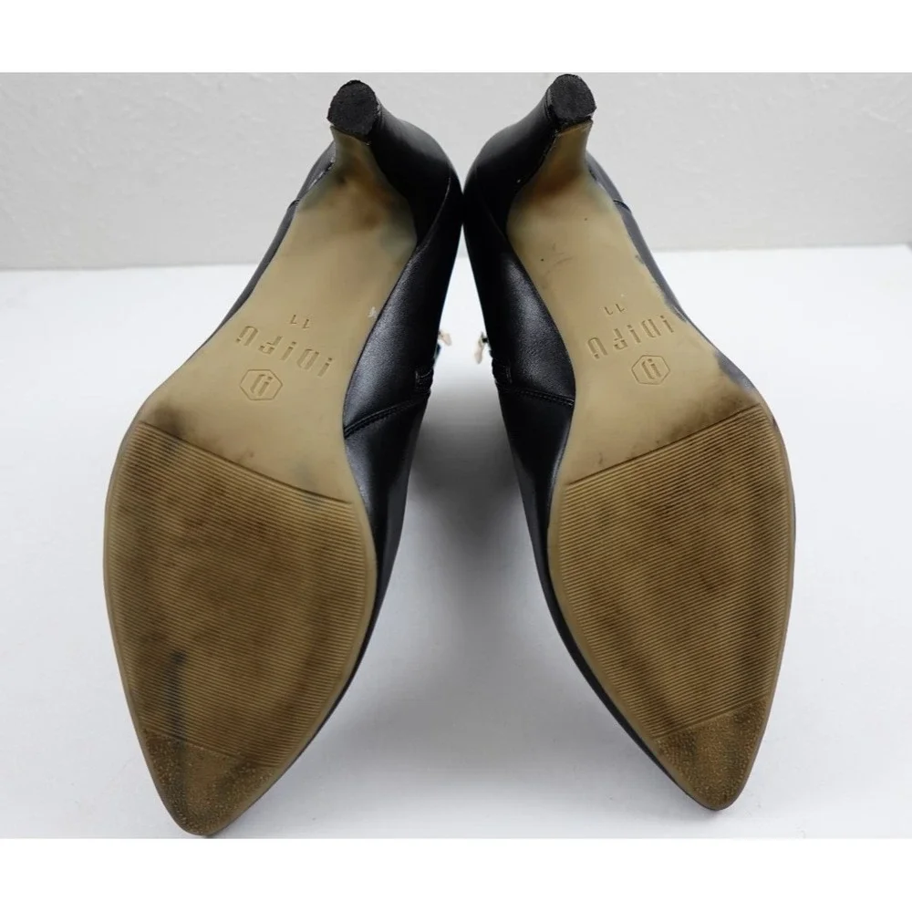 Women's IDIFU Black Buckle Strap Ankle‎ Boots Size 11